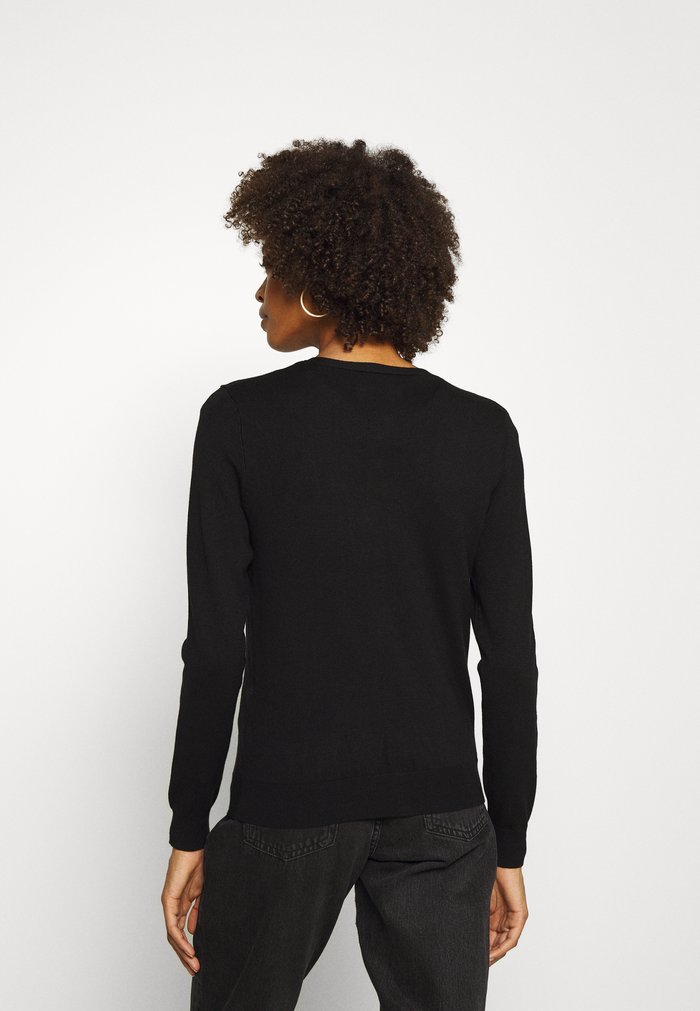 Cardigan Anna Field Basic V Neck Noir Femme | RFK-5759833